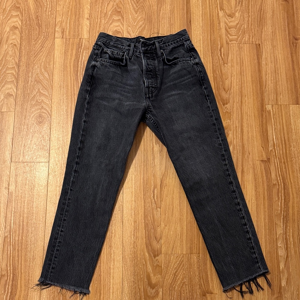 GRLFRND Black Straight Leg Jeans
